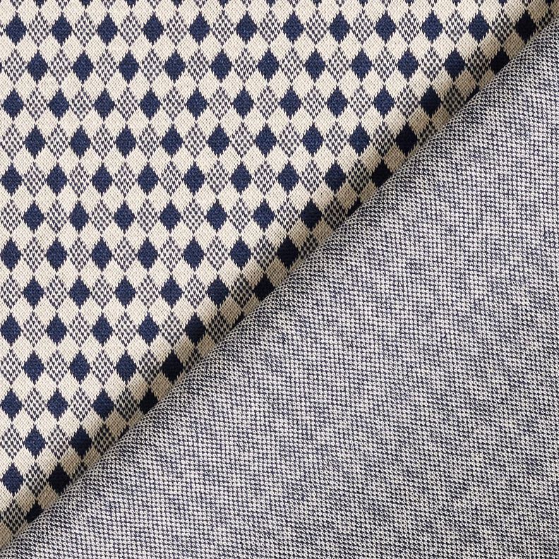 jersey romanit Mini diamanti – beige chiaro/blu marino,  image number 4