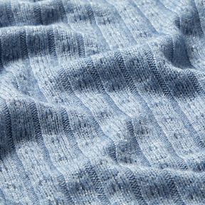 tessuto in maglia Ajour eleganti strisce glitterate – azzurro, 