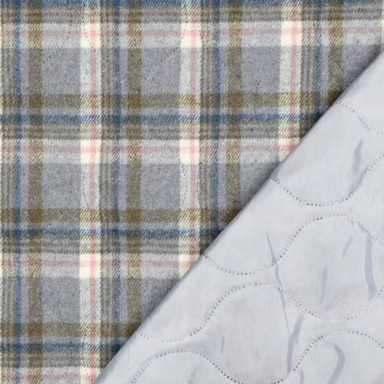 tessuto trapuntato flanella Quadri | Poppy Fabrics – grigio, image number 4