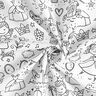 Tessuto da colorare popeline piccola principessa – bianco/nero,  thumbnail number 3