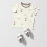 GOTS jersey di cotone Dolce coniglietto stampa digitale – avorio,  thumbnail number 6