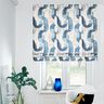 tessuto arredo mezzo panama Catena astratta – avorio/blu,  thumbnail number 6