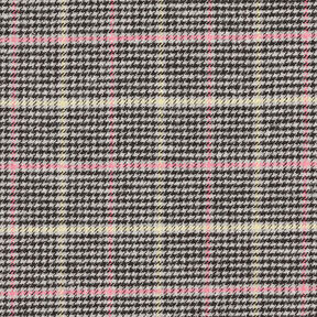tessuto per cappotti, quadri e pied de poule con effetto glitter – grigio/nero, 