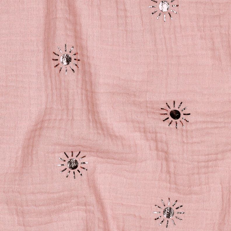 mussolina / tessuto doppio increspato Soli stampa laminata | Poppy Fabrics – rosa antico,  image number 2