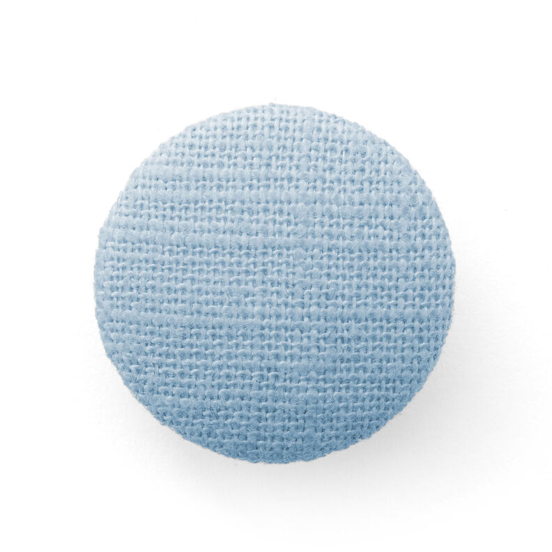Bottone rivestito, Lino medio – azzurro,  image number 1