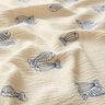 mussolina / tessuto doppio increspato Pesci ricamati | Poppy Fabrics – bianco lana/blu reale,  thumbnail number 2