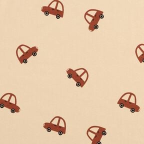 French terry, felpa estiva Grandi auto retr&ograve; &ndash; crema, 