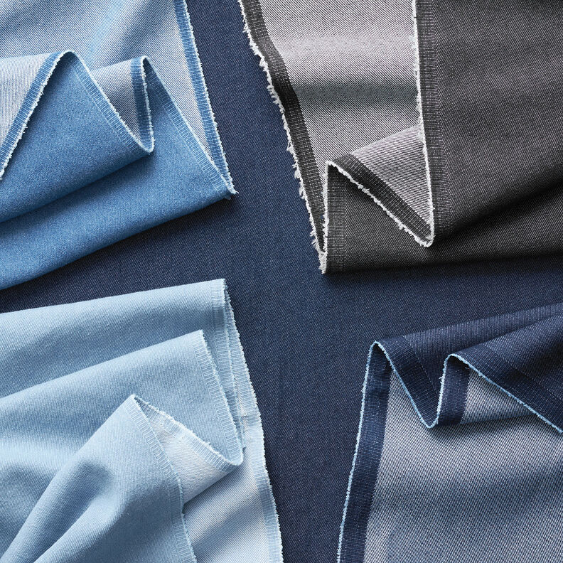 Denim in cotone elasticizzato medio – azzurro, image number 4