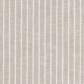 misto cotone-lino righe ampie – tortora chiaro/bianco, 