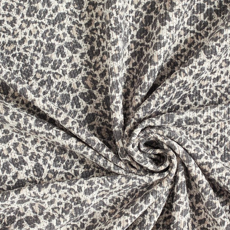 velluto a coste Stampa leopardata – sabbia/marrone nerastro, image number 3