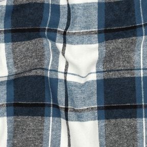 flanella di cotone grandi quadri – colore blu jeans/bianco lana,  flanella di cotone grandi quadri – colore blu jeans/bianco lana,