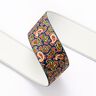 nastro elastico paisley [ 3,5 cm ] – blu marino/verde,  thumbnail number 2