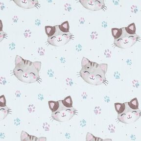jersey di cotone Dolci gatti e zampe | Glitzerpüppi – bianco, 