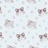jersey di cotone Dolci gatti e zampe | Glitzerpüppi – bianco,  thumbnail number 1