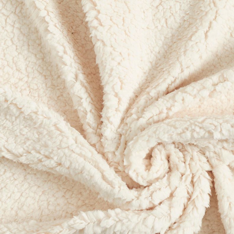 Soffice tessuto in peluche – bianco lana,  image number 3
