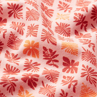 GOTS jersey di cotone quadrifoglio | Tula – rosa/terracotta, 