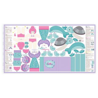 UNDERWATER TALES Cut & Sew, taglio di tessuto con sirena [ 80 x 155 cm ] | Kullaloo, 