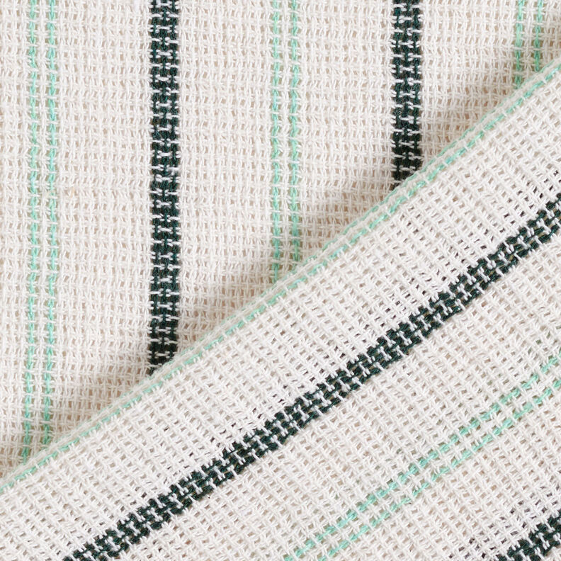 Tessuto di cotone con struttura a griglia a strisce longitudinali – bianco/menta piperita,  image number 4