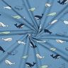 jersey di cotone Grazione balene | Poppy Fabrics – grigio blu/blu marino,  thumbnail number 3