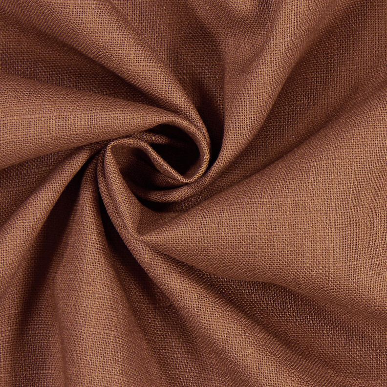 Tessuto di lino misto Ramie medio – marrone,  image number 3