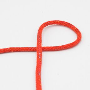 Cordoncino in cotone lurex [Ø 5 mm] – rosso, 