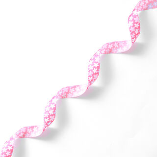 nastro satin fiori – azzurro baby/rosa, 