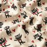 tessuto arredo mezzo panama Gatti innamorati – naturale/rosso,  thumbnail number 2