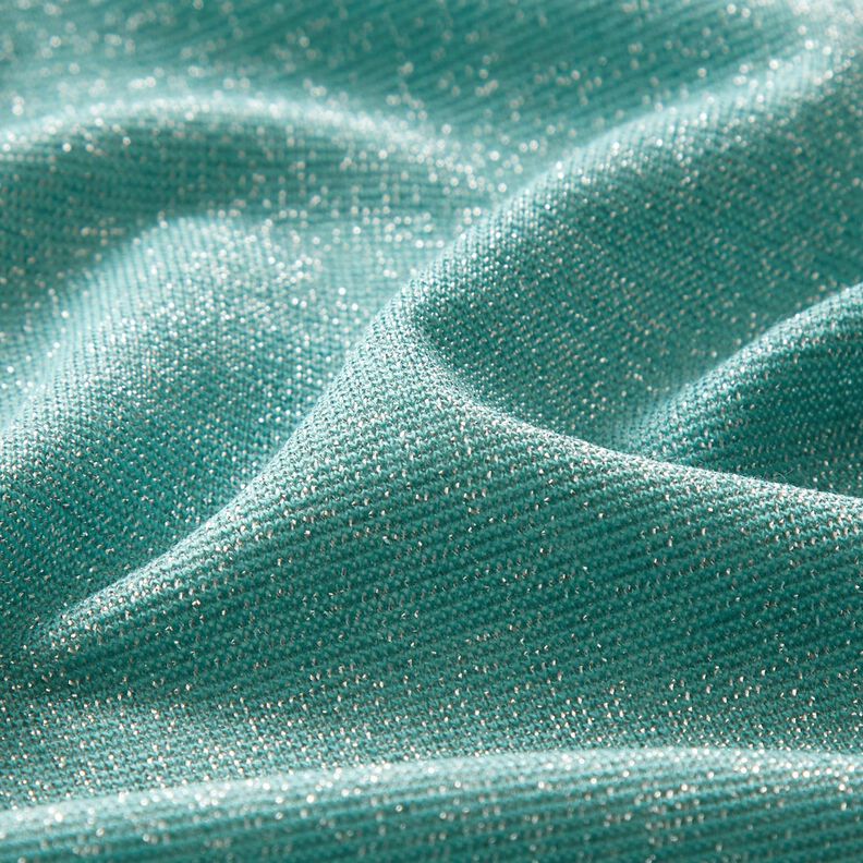 Jersey glitterato melange – turchese chiaro,  image number 2