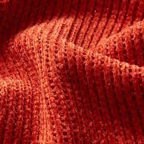 Ciniglia glitterata – terracotta/argento effetto metallizzato, 