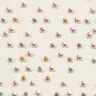 Tessuto di cotone lucido con fiori – bianco lana,  thumbnail number 1