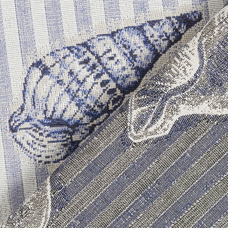 tessuto arredo gobelin conchiglie – blu,  image number 4
