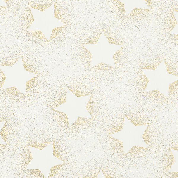 tessuto in cotone popeline Polvere di stelle d’oro – bianco lana/oro, image number 1