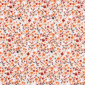 tessuto in cotone cretonne fiori sparsi – rosé/arancio pesca, 