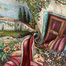 taglio di tessuto arredo gobelin Vespa – rosso carminio/beige chiaro,  thumbnail number 3