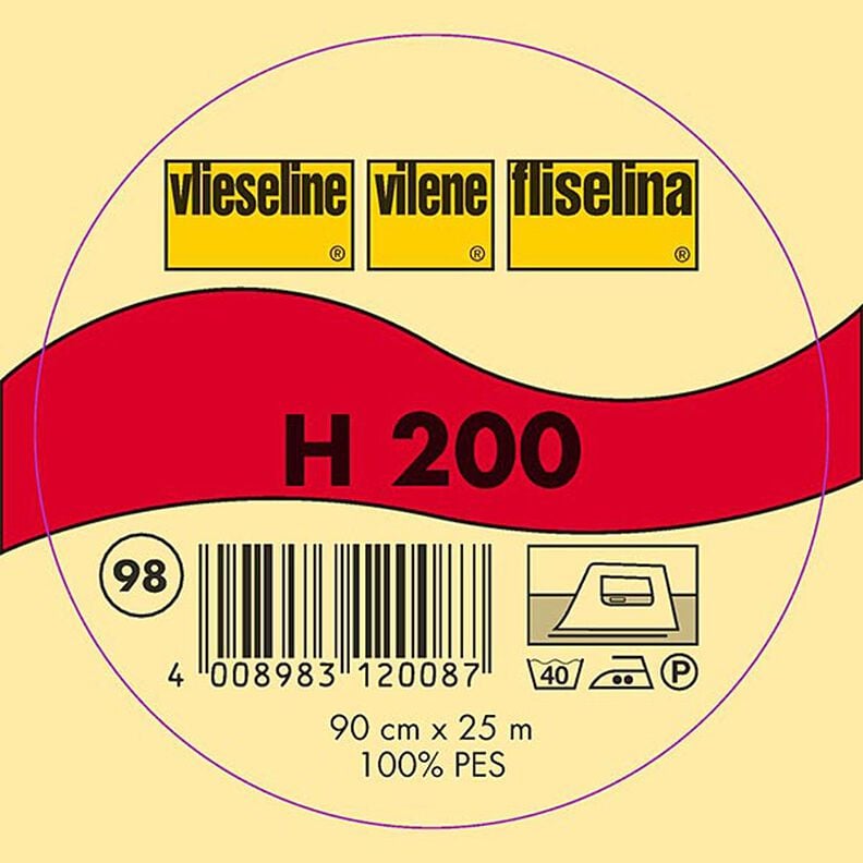 H 200 Interfodera termoadesiva | Fliselina – nero,  image number 2