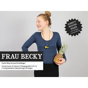 FRAU BECKY Body per donna e ragazza, due lunghezze di manica | Studio Schnittreif | XS-XL, 