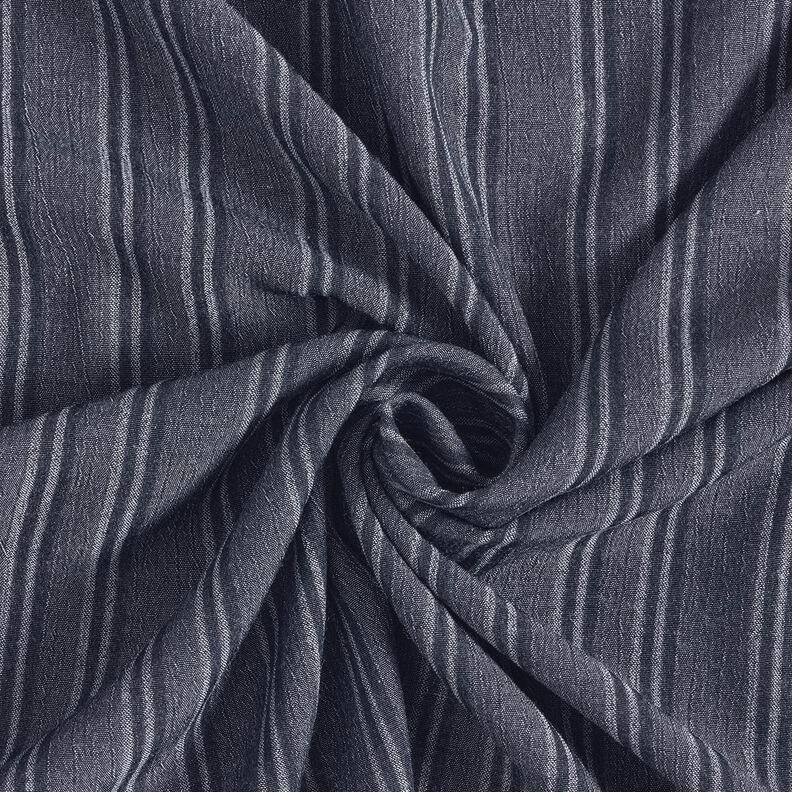 Tessuto in cotone a righe scanalate – blu marino,  image number 3