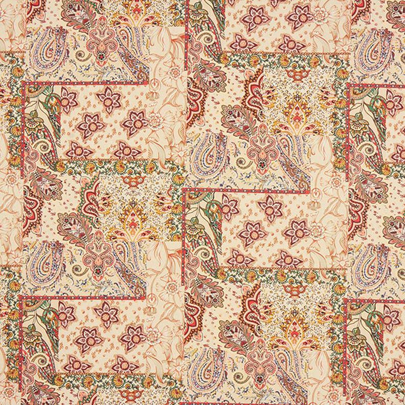 tessuto arredo mezzo panama Retro Paisley – beige,  image number 1