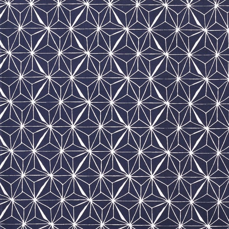 cotone rivestito Stelle grafiche – blu marino/bianco,  image number 1