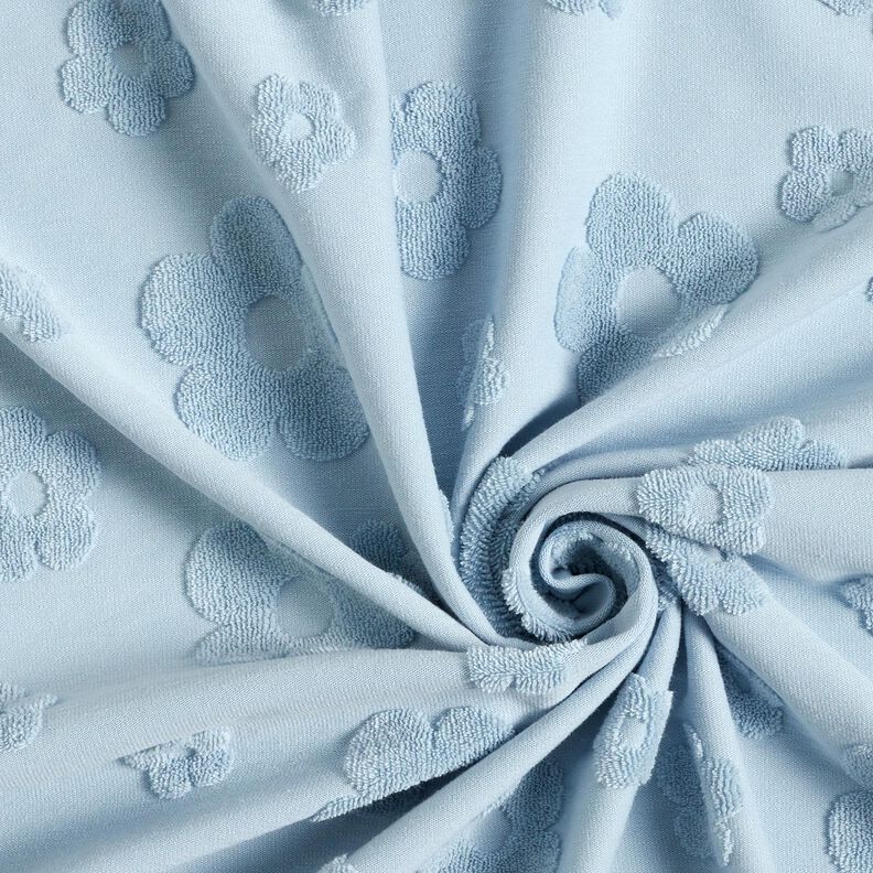 Maglia in spugna fiori – blu-argento,  image number 3