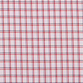 Tessuto per camicia a quadri sfalsati – bianco/blu marino, 