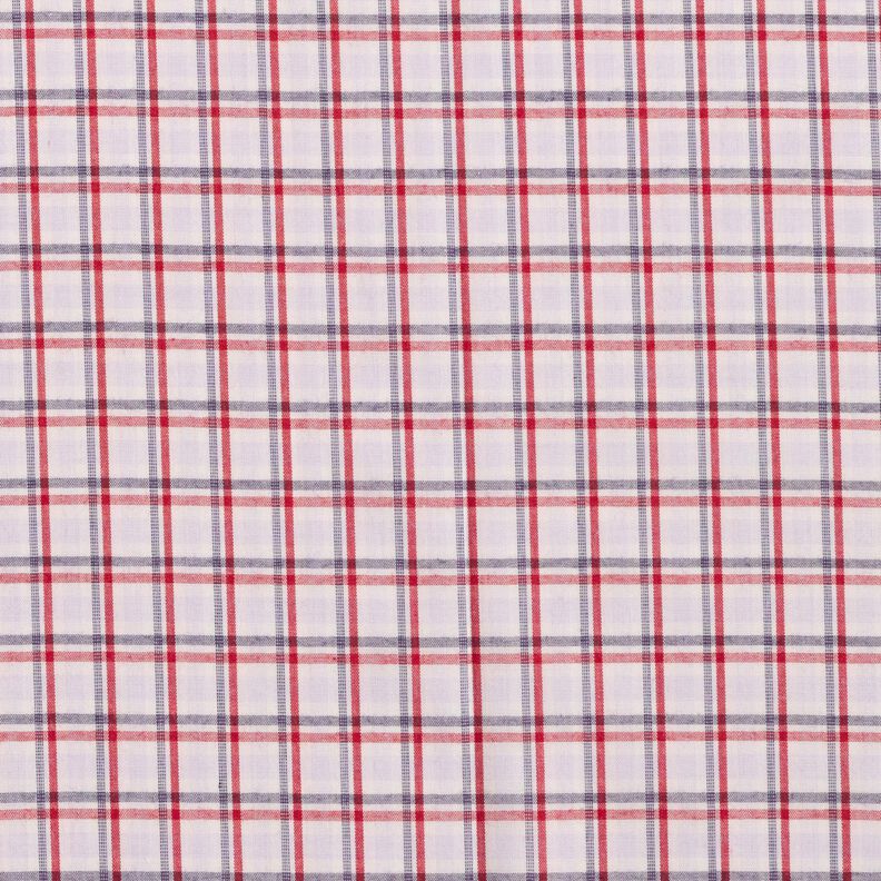 Tessuto per camicia a quadri sfalsati – bianco/blu marino,  image number 1