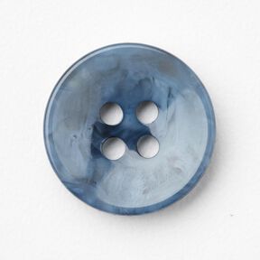 Bottone marmorizzato a 4 fori [Ø 15 mm] – blu brillante, 