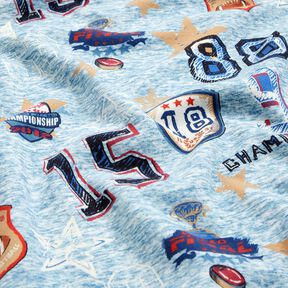 pile da montagna Giacca collage – azzurro/grigio, 