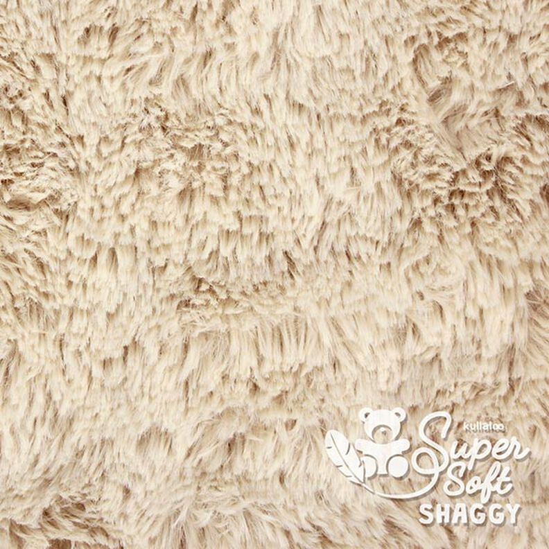 tessuto peluche a pelo lungo SHAGGY [1 M X 0,75 M | Flor: 20 MM] - beige chiaro  | Kullaloo,  image number 2