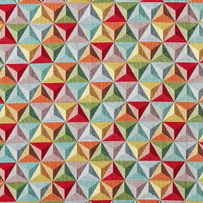 tessuto arredo gobelin Prisma – rosso carminio/azzurro, 