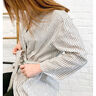 tessuto per camicette Misto cotone righe ampie – bianco lana/nero,  thumbnail number 7