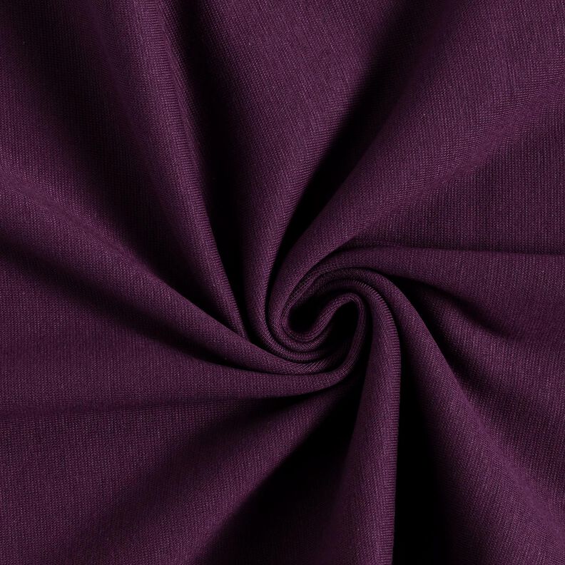 tessuto per bordi e polsini tinta unita – prugna,  image number 1
