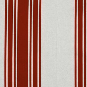 tessuto arredo panama Rigato – rosso carminio/grigio nebbia, 