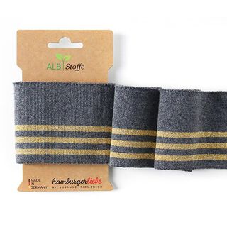tessuto in maglia bio per bordi e polsini Cuff Me GLAM EDITION  [110 cm | 7,5 cm] | Hamburger, 